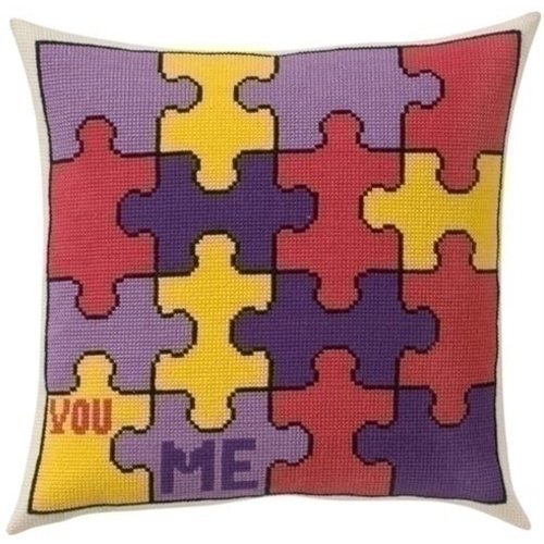 Permin Permin kruissteekkussen Puzzel You Me 83 1311