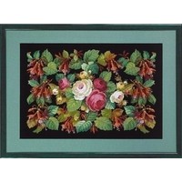 Permin borduurpakket Rozen en Fuchsia 70-0414