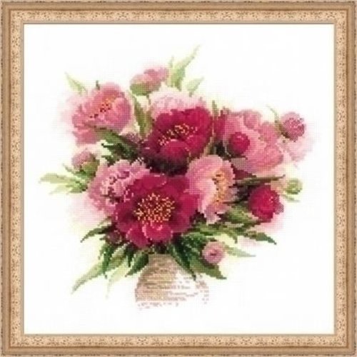 Riolis Riolis borduurpakket Peonies in a Vase 1259