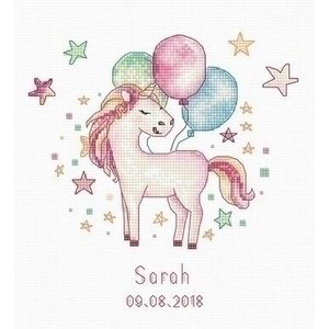 Luca S Luca S borduurpakket geboorte Unicorn b1149