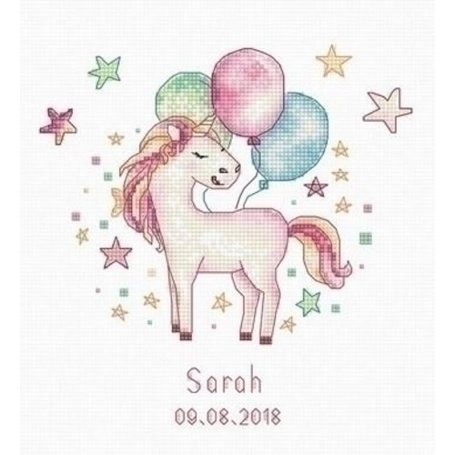 Luca S Luca S borduurpakket geboorte Unicorn b1149