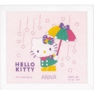Vervaco Telpakket Hello Kitty A shower of hearts 0172797