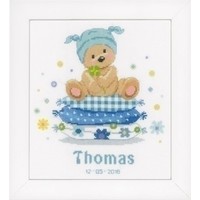 Vervaco geboortetegel Beertje op kussen 0151012