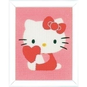 Vervaco Vervaco borduurpakket Hello Kitty met hart 0155324