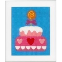 Lief borduurpakket verjaardagstaart 0150309