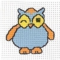 Permin borduurpakketje blauwe uil 3334