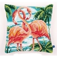 Vervaco kruissteekkussen Flamingo's 0155019