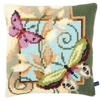 Vervaco kussen Decoratieve vlinders 0154959