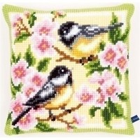 Kruissteekkussen Meesjes in bloesems 0143499
