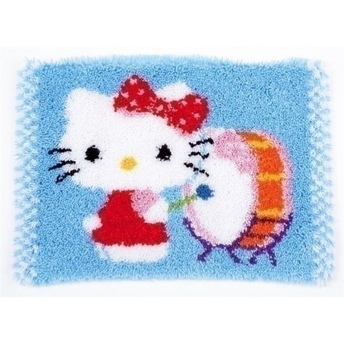 Vervaco Knoopkleed Hello Kitty speelt op trom 0156491