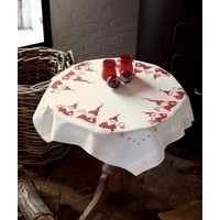 Borduren tafelkleed Kerstmannen 0146076