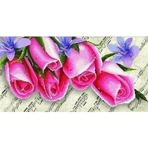 Needleart Needleart borduurpakket Pink Roses & Music 650.010