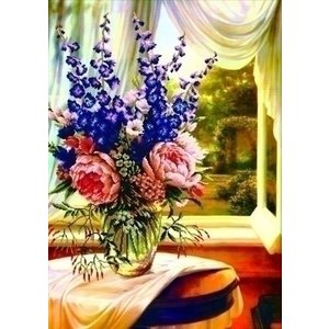 Needleart Needleart Floral Vase by the Window 750.019