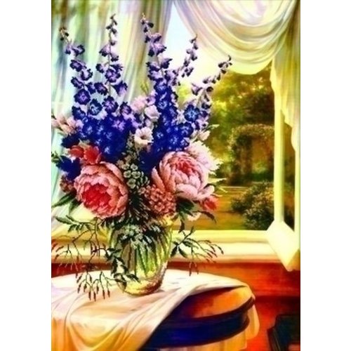 Needleart Needleart Floral Vase by the Window 750.019