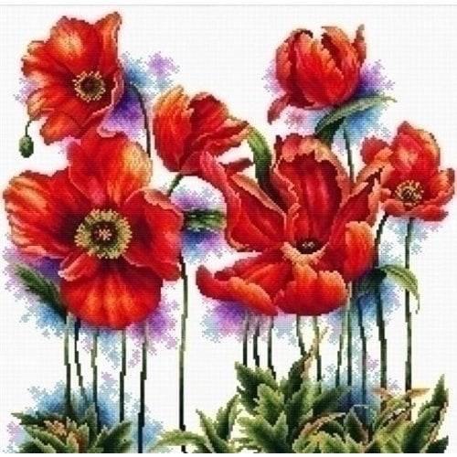 Needleart Needleart borduurpakket Lovely Poppies 640.069