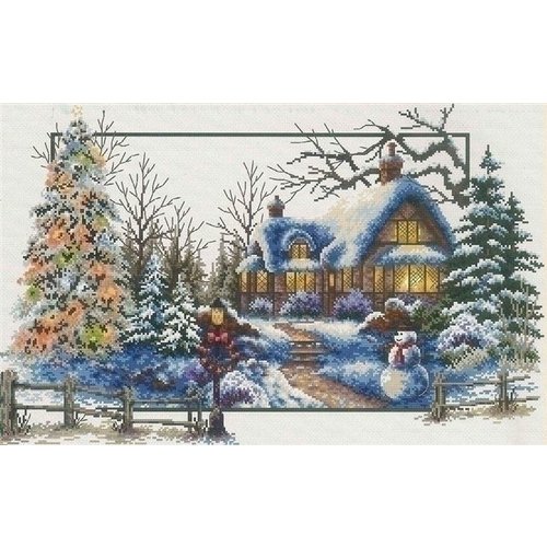 Needleart Voorbedrukt borduurpakket Winter Cottage 640.048