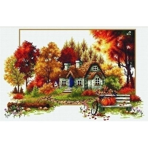 Needleart Voorbedrukt borduurpakket Autumn Cottage 640.047