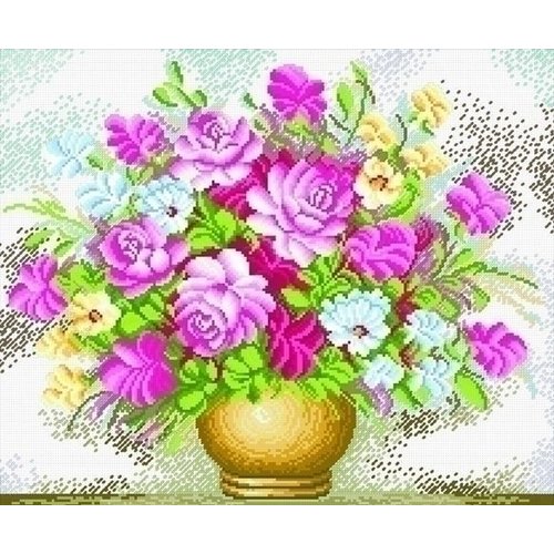 Needleart Voorbedrukt borduurpakket Vase of Flowers 440.008