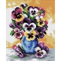 Needleart borduurpakket Vase of Pansies 240.054