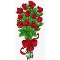 Needleart Bouquet of Red Rose Buds 340.003