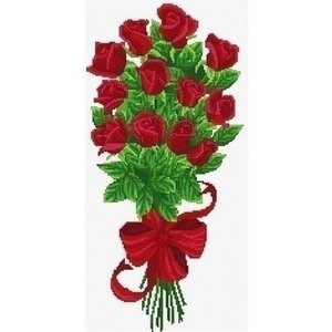 Needleart Needleart Bouquet of Red Rose Buds 340.003