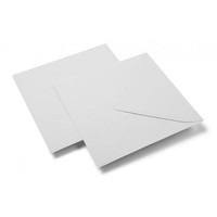 10 Vierkante enveloppen 16 x 16 cm 120 gram wit