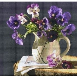 PixelHobby Pixelhobby patroon 830024 Vaas met Viooltjes