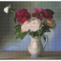 Pixelhobby patroon 830025 Rozen in Vaas