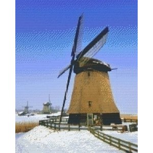 PixelHobby Pixelhobby patroon 816114 Molens in de sneeuw