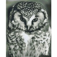 Pixelhobby patroon 836027 Uil zwart wit