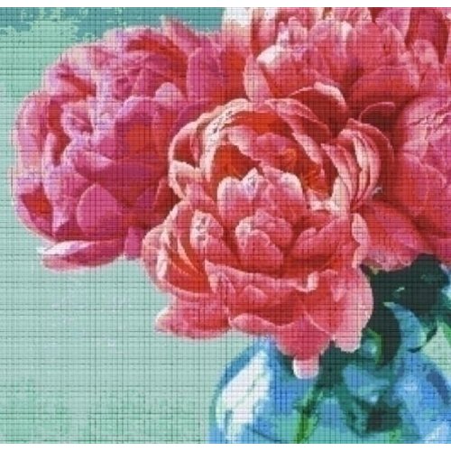 PixelHobby Pixelhobby patroon 830022 Roze pioenrozen PixelHobby Pixelhobby patroon 830022 Roze pioenrozen