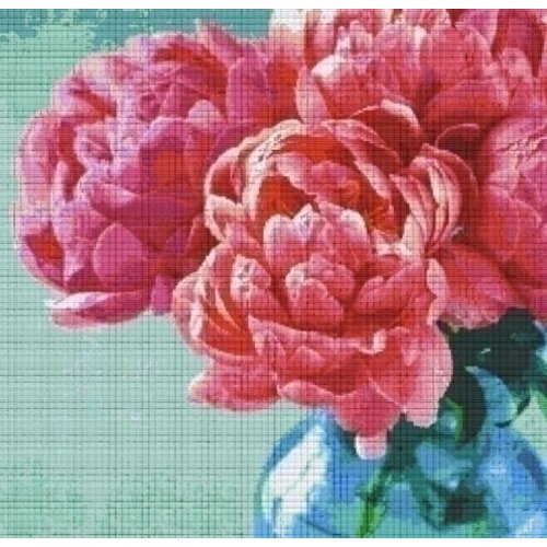 PixelHobby Pixelhobby patroon 830022 Roze pioenrozen