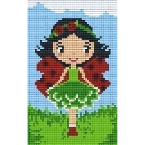 PixelHobby Pixelhobby patroon 802039 Lieveheersbeestje meisje