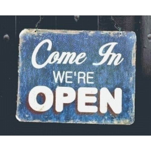 PixelHobby Pixelhobby patroon 5403 We are Open PixelHobby Pixelhobby patroon 5403 We are Open