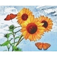 Pixelhobby patroon 5488 Zonnebloemen met vlinders