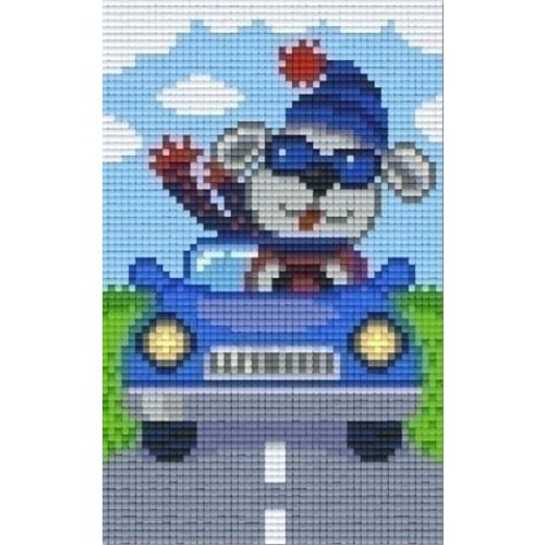 PixelHobby Pixelhobby patroon 802090 Hond in Auto PixelHobby Pixelhobby patroon 802090 Hond in Auto
