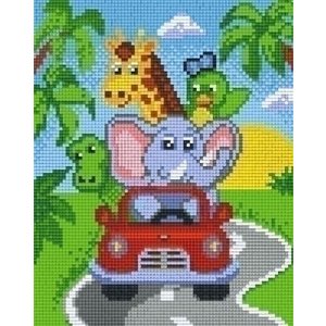 PixelHobby Pixelhobby patroon 804383 Animal Car PixelHobby Pixelhobby patroon 804383 Animal Car
