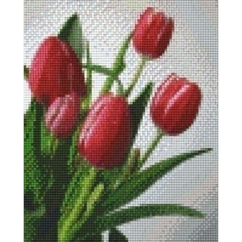 PixelHobby Pixelhobby patroon 804015 Roze rode tulpen