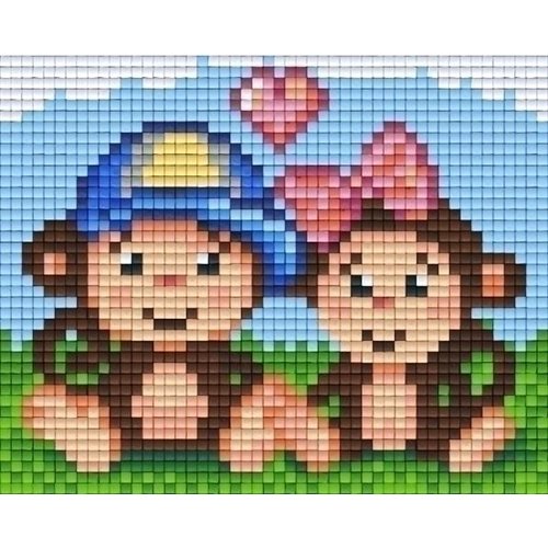 PixelHobby Pixelhobby patroon 801371 Love Aapjes PixelHobby Pixelhobby patroon 801371 Love Aapjes