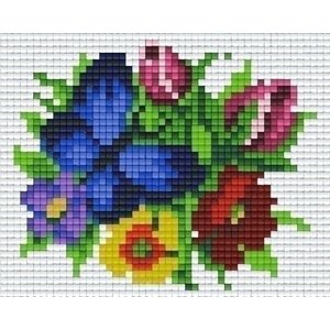 PixelHobby Pixelhobby patroon 801334 vlinder op bloemen