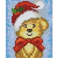Pixelhobby patroon 801421 Hond met Kerstmuts