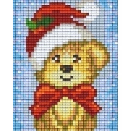 PixelHobby Pixelhobby patroon 801421 Hond met Kerstmuts