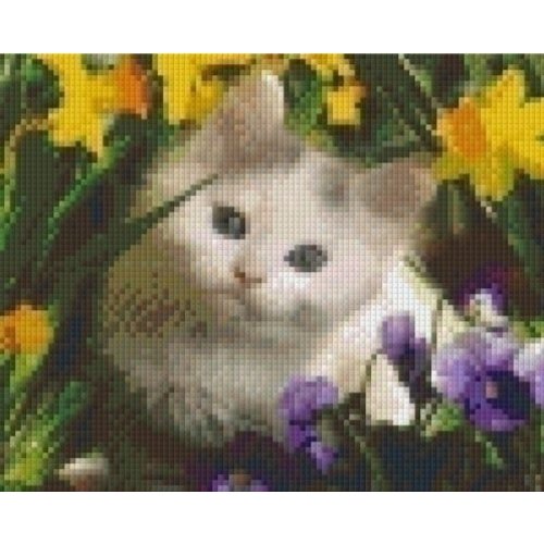 PixelHobby Pixelhobby patroon 5235 Kat tussen de bloemen