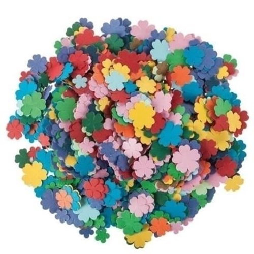Playbox Papieren bloemen gekleurd mix 3600 stuks