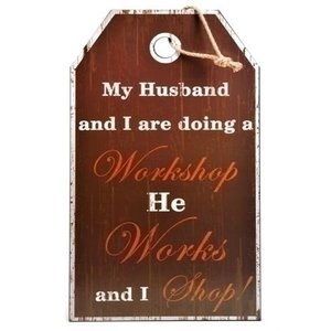 Houten tekstbord Label Workshop Houten tekstbord Label Workshop