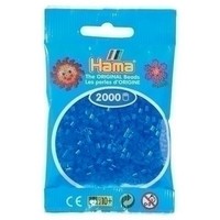 Hama mini strijkkralen blauw doorzichtig 0015