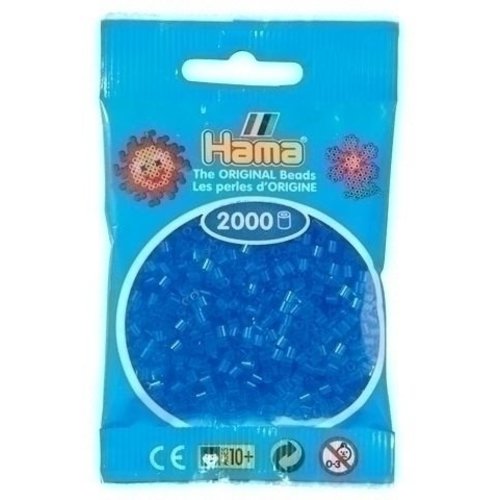 Hama Hama mini strijkkralen blauw doorzichtig 0015