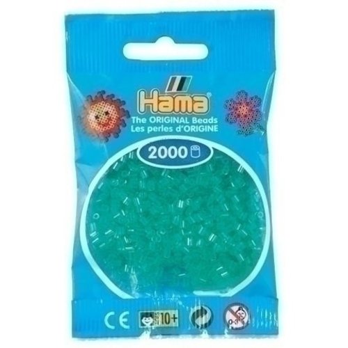 Hama Hama mini strijkkralen groen doorzichtig 0016