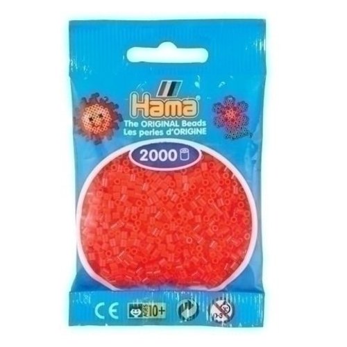 Hama Hama mini strijkkralen rood neon 0035