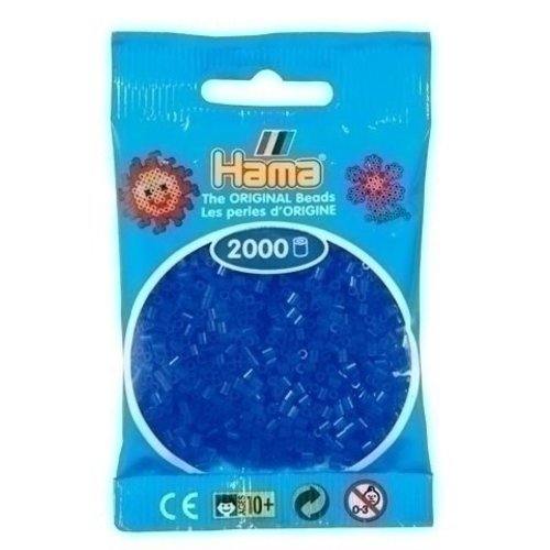 Hama Hama mini strijkkralen blauw neon 0036